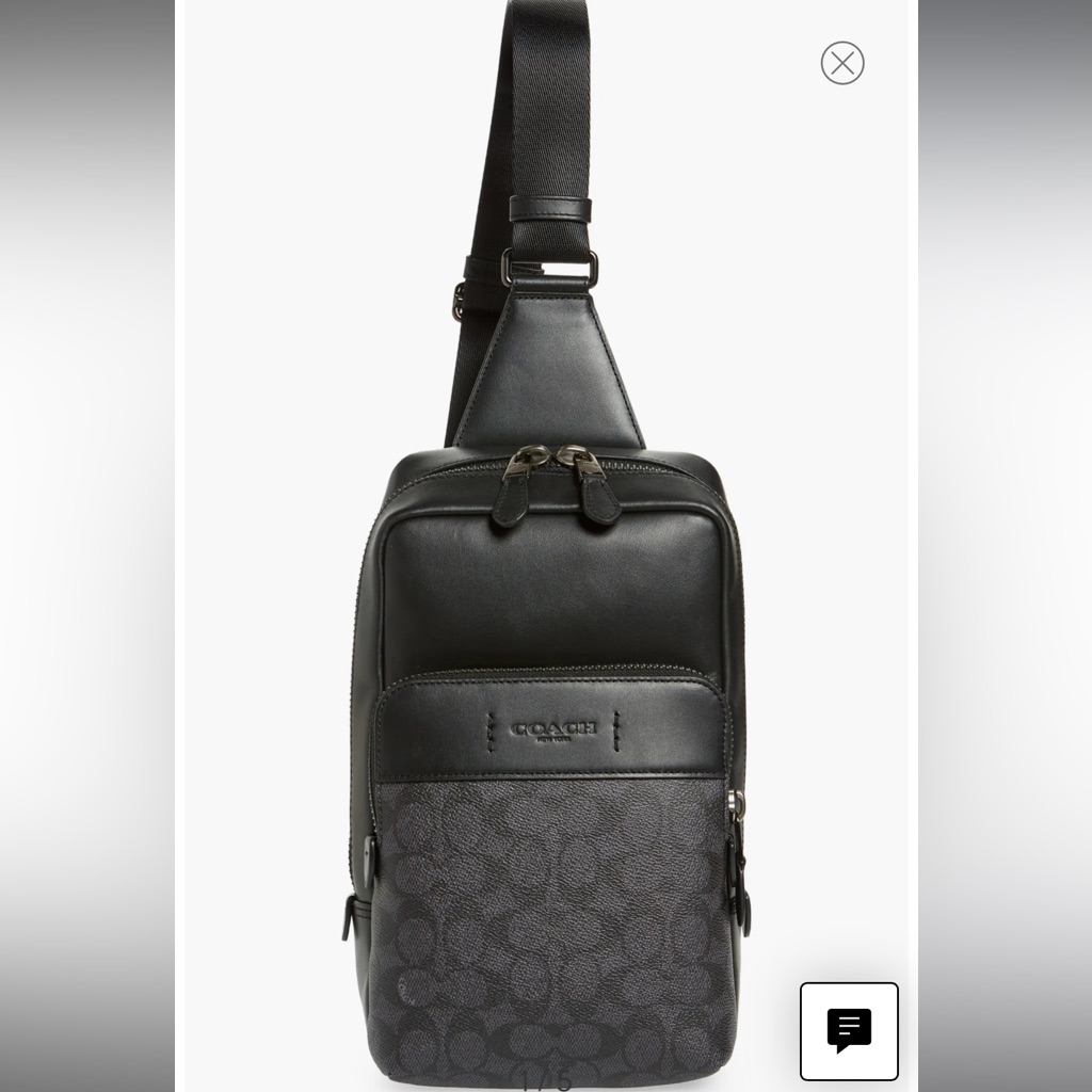 Coach Signature Gotham Leather Sling Pack 13 Inch